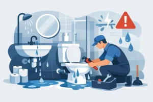 Emergency Leaking Bathroom Repair Done Right